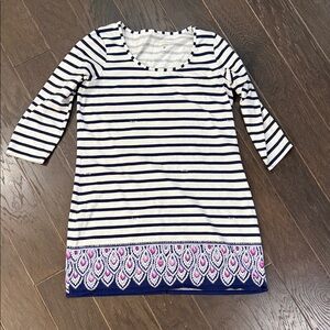 Lilly Pulitzer Navy and White Striped Mini Dress